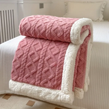 Double-Sided Fleece Bed Throw Blanket