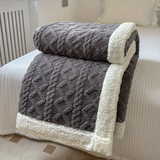 Double-Sided Fleece Bed Throw Blanket